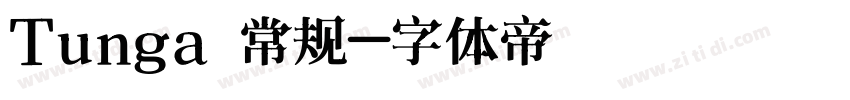 Tunga 常规字体转换